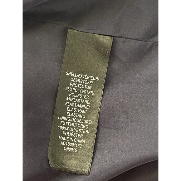 ADRIANNA PAPEL Trench Jacket With Back Yoke In Navy Sz Large New - Picture 10 of 10